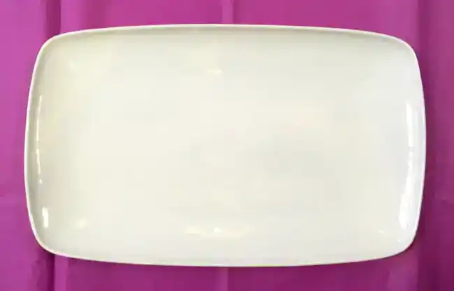 Grand plat rectangulaire en porcelaine à personnaliser