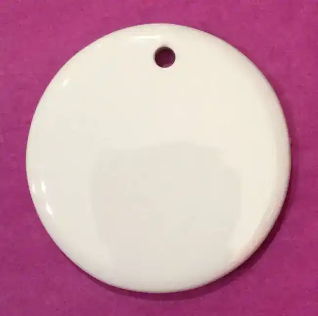 Pendentif rond en porcelaine à personnaliser